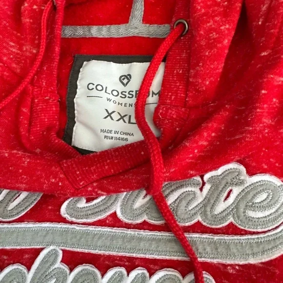 Colosseum Red Sweatshirt Athletic Hoodie - Picture 3 of 5